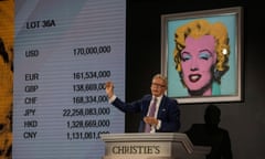 Andy Warhol’s Shot Sage Blue Marilyn auctioned by Christie’s. It sold for $195m.