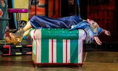 Opera North’s production of Rachmaninov’s Aleko
Elin Pritchard as Zemfira lying draped over a big armchair