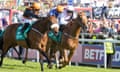 Richard Kingscote on Apollo One on their way to a second-placed finish behind Badri at Epsom this month