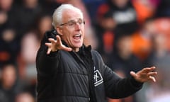 Mick McCarthy gesturing on the touchline