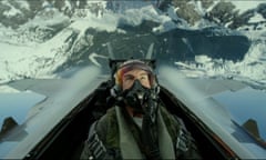 Plane and simple … Tom Cruise as Pete Mitchell in Top Gun: Maverick..