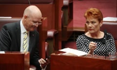 David Leyonhjelm Pauline Hanson.