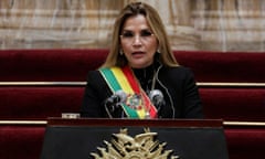 Jeanine Añez in La Paz, Bolivia, on 6 August 2020. Añez headed a conservative administration that took power after Morales resigned in November 2018.