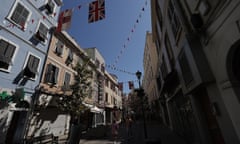 A shopping street in Gibraltar.