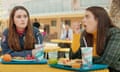 Kaitlyn Dever as Amy and Beanie Feldstein as Molly in Booksmart.