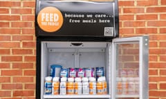 Baby formula sits in a fridge outside Glassmanor Community Center in Maryland.