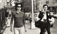 Ron Galella following Jackie Kennedy Onassis on Madison Avenue in New York, 1971. In court, she testified that he made her life ‘intolerable, almost unlivable’.