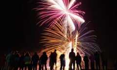 A fireworks display in Skinningrove, North Yorkshire, on 5 November 2015.