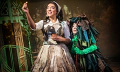Spectacular transformation … Grace Mouat as Cinderella with Julie Yammanee at Hope Mill theatre, Manchester.