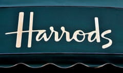 View of Harrods store awning