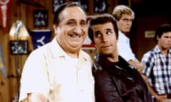 Al Molinaro and Henry Winkler as Al and Fonzie in Happy Days.
