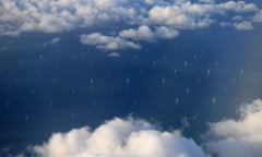 Burbo bank offshore wind farm on the Burbo Flats in Liverpool Bay.