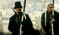 WARNING: Embargoed for publication until 00:00:01 on 17/02/2017 - Programme Name: Taboo - TX: 25/02/2017 - Episode: Taboo - Ep 8 (No. n/a) - Picture Shows: James Delaney (Tom Hardy) and Cole (Robert Parker) prepare to fire. James Delaney (TOM HARDY), Cole (ROBERT PARKER) - (C) Scott Free Prods - Photographer: Robert Viglasky