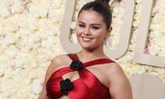 Selena Gomez at the Golden Globe awards ceremony in Los Angeles on Sunday.