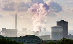 A Tata steel production facility in Port Talbot.