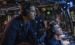 This image released by Lionsgate shows Gerard Butler in a scene from “Hunter Killer” (Jack English/Lionsgate via AP)