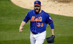 World Series - Kansas City Royals v New York Mets - Game Five<br>NEW YORK, NY - NOVEMBER 01: Matt Harvey #33 of the New York Mets reacts after retiring the side in the seventh inning against the Kansas City Royals during Game Five of the 2015 World Series at Citi Field on November 1, 2015 in the Flushing neighborhood of the Queens borough of New York City. (Photo by Sean M. Haffey/Getty Images)