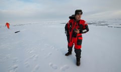 John standing on an ice floe.