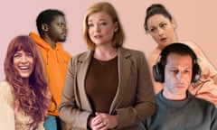 (L-R): Daisy Jones &amp; the Six, Nope, Succession, and Wellmania are among the films and TV series streaming in Australia in March.