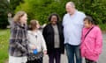 Shared Lives carers Lorna and Graham Trow with Clare, Joanne and Ayisha