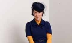 Caroline Jones wearing a vintage outfit