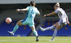 Nicola Docherty (right) smashes the ball high from distance, which eventually finds the top right corner of Australia’s goal