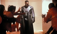 Film Still from Blade Wesley Snipes © 1998 New Line Cinema Photo Credit: Bruce Talamon File Reference # 30996621THA For Editorial Use Only - All Rights Reserved<br>PM5TX3 Film Still from Blade Wesley Snipes © 1998 New Line Cinema Photo Credit: Bruce Talamon File Reference # 30996621THA For Editorial Use Only - All Rights Reserved
