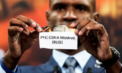 Arsenal’s quarter-final opponents, CSKA Moscow, are revealed by Éric Abidal at Friday’s draw in Nyon.