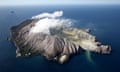 White Island is pictured off the coast of New Zealand