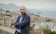 Roberto Saviano in Naples: he has lived under protection for the past 15 years after the publication of his book Gomorrah. 