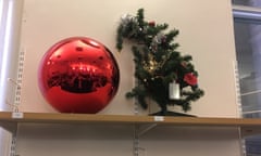 Our office Christmas tree is probably the saddest Christmas tree I’ve ever known but in this world of repair and reuse isn’t it great that a broken tree and bunch of tatty ornaments (and one gigantic unusable bauble) can find a new life?
