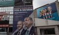 Turkey presidential election results 2023: Posters for the presidential candidates Recep Tayyip Erdogan and Kemal Kilicdaroglu, in Istanbul, Turkey. (Photograph: Burak Kara/Getty Images)