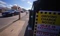 A flyer protesting against the ultra-low emission zone in Church Rise in Chessington, south-west London