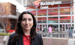 Magenta Marshall, Labor candidate for the upcoming Rockingham by-election in Rockingham, south of Perth, Saturday, July 8, 2023. (AAP Image/Richard Wainwright) NO ARCHIVING