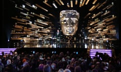 This year’s Bafta stage, with host Stephen Fry.