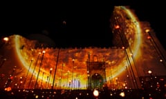 The “La Merced” church, in the historical centre of Quito, is illuminated during a light show held in the framework of the United Nations’ Habitat III Conference on Housing and Sustainable Urban Development, on October 18, 2016. / AFP PHOTO / Juan CEVALLOSJUAN CEVALLOS/AFP/Getty Images