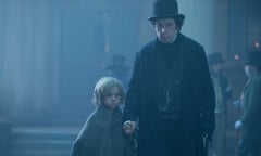 Stephen Rea as Inspector Bucket with Leonardo Dickens as Oliver Twist