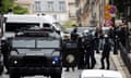 French police cordoned off Iranian consulate in Paris.