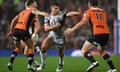 Stevie Ward resists the Castleford challenges in Saturday’s Grand Final victory