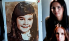 ‘My mum still struggles to say her name’ … Claire (top) and Lauren with a photo of Collette.