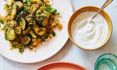 Rosie Sykes' slow cooked courgettes with bulgur pilaf.