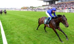 Pinatubo was a runaway winner of the National Stakes at the Curragh.