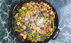 Tom Hunt's beans with sausage and broccoli