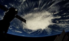 A photo taken from the International Space Station by astronaut Ricky Arnold shows Hurricane Florence in the early morning hours over the Atlantic Ocean<br>A photo taken from the International Space Station by astronaut Ricky Arnold shows Hurricane Florence over the Atlantic Ocean in the early morning hours of September 6, 2018. Picture taken September 6, 2018. Courtesy @astro_ricky/NASA/Handout via REUTERS ATTENTION EDITORS - THIS IMAGE HAS BEEN SUPPLIED BY A THIRD PARTY. MANDATORY CREDIT.