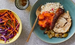 Thomasina Miers' crisp and fragrant pork belly with an apricot relish.
