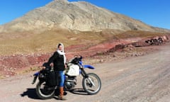 Lois Pryce heads towards the Alborz mountains