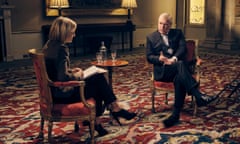 Emily Maitlis interviewing Prince Andrew for BBC Newsnight.