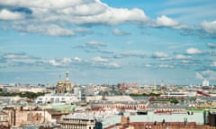 Views over Saint Petersburg from the top of Saint Isaac’s Cathedral.