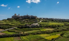 An aerial view of beautiful Mdina 