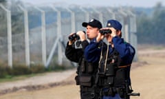 Hungarian and Polish policemen